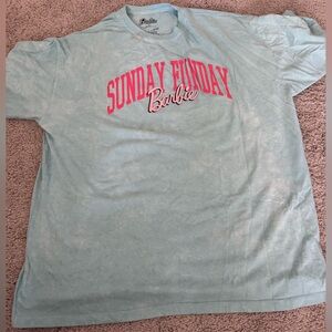 Barbie Light Blue Tee with Pink Graphic